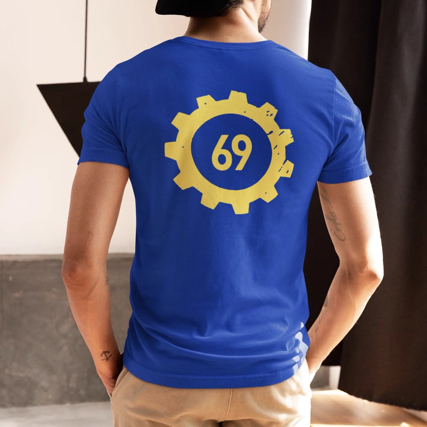 Fallout Vault 69 T-Shirt – Video game Inspired Vault-Tec Graphic Tee – Unisex Casual Wear